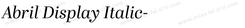 Abril Display Italic字体转换